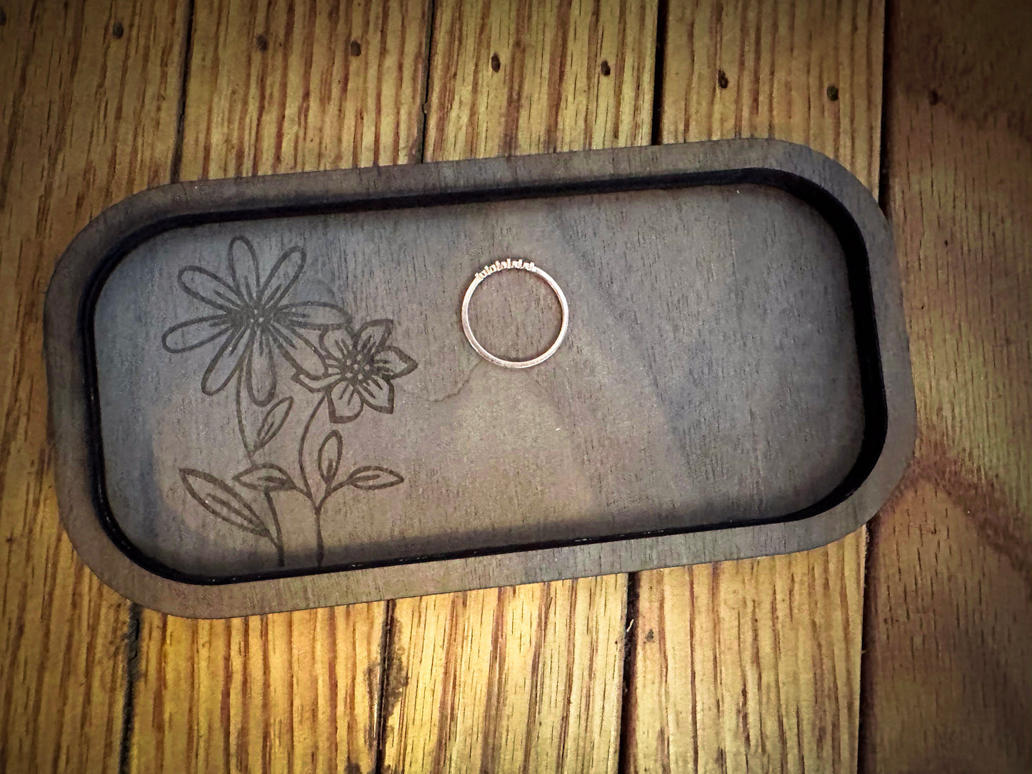 Floral Jewelry Trinket Tray