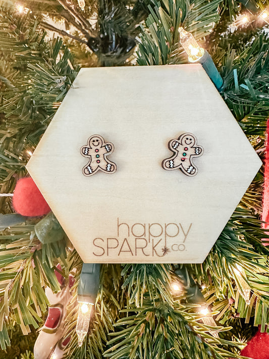 Gingerbread Stud Earrings