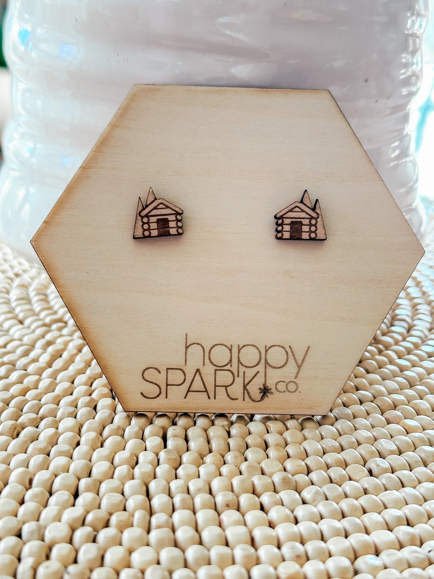 Cozy Cabin Stud Earrings