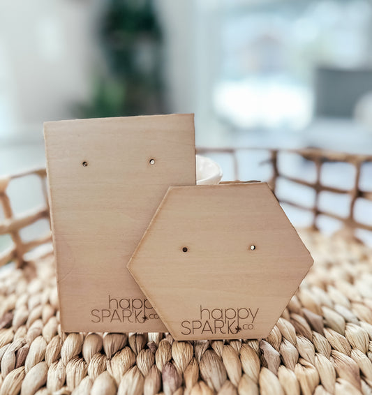 Wooden Backing Card | Gift Packaging for Earrings